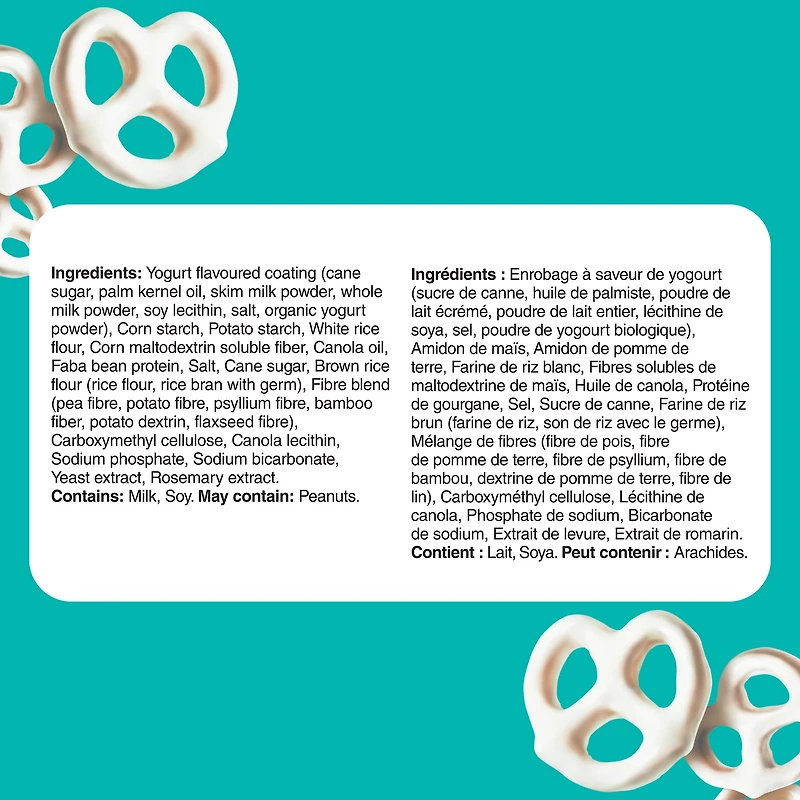 Glutino Gluten Free Covered Pretzels – Yogurt Flavour - No Artificial Colours or Flavours - No Egg Ingredients - Non-GMO Project Certified and Kosher - Certified Yogurt Flavoured Pretzels - 156 g