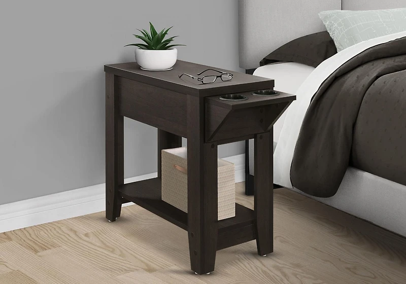 Monarch Specialties Accent Table, Side, End, Storage, Lamp, Living Room, Bedroom, Laminate, Brown, Transitional