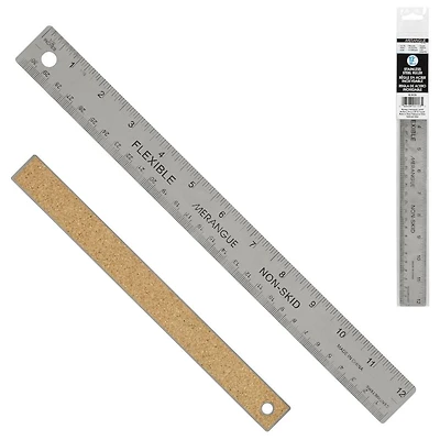 Règle en acier inoxydable Merangue, 12 pouces/30 cm, Paquet de 6