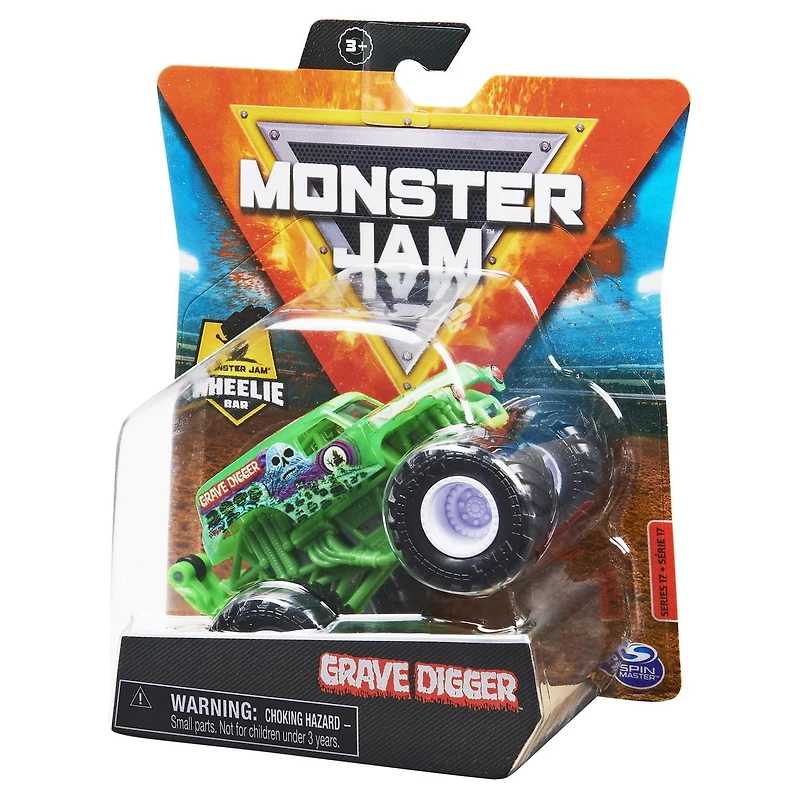 Monster Jam, Monster truck Grave Digger officiel, véhicule en métal moulé, série Shear Madness, échelle 1:64