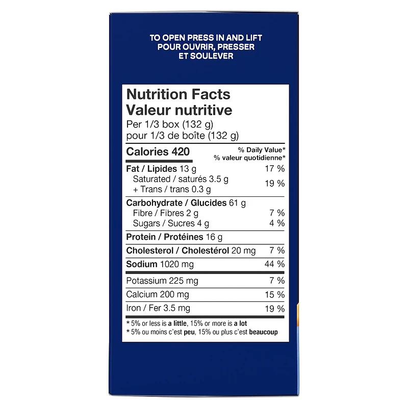 Kraft Deluxe Macaroni & Cheese, Original Cheddar, Shelf-Stable, 400g