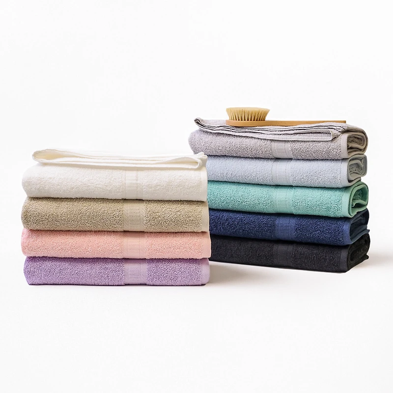 Drap de bain uni Mainstays Basics 100% coton 30x60