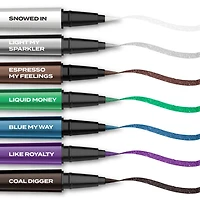 Hard Candy Color Liquid Eyeliner w Lash Boost Serum, Métallique Metallic, 4,14 ml
