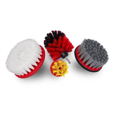 Ensemble d’accessoires de brosses pour perceuse tout usage Prestige Series pour le nettoyage et le récurage, 4 pièces
