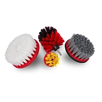 Ensemble d’accessoires de brosses pour perceuse tout usage Prestige Series pour le nettoyage et le récurage, 4 pièces