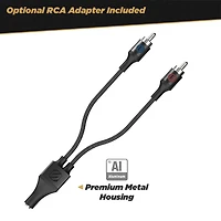 Scosche CAUXB4RCAA-SP 3.5mm AUX to USB-C Braided Cable & RCA Audio Adapter Kit 4-ft. Space Gray, Stereo Cable for USB-C Device