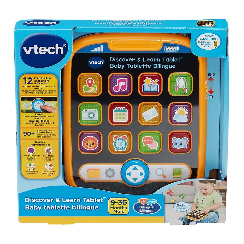 VTech® Baby Tablette Bilingue avec applis de simulation 9-36 Mois