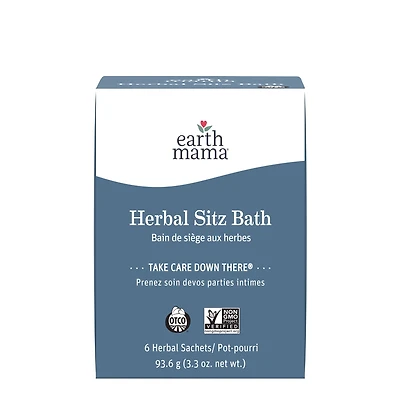 Bain de siège aux herbes bio Earth Mama 6/6 pièces Bain bio et bain de siège