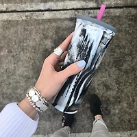 GoSili Straw Cup, 24oz. 1pk. Calacatta