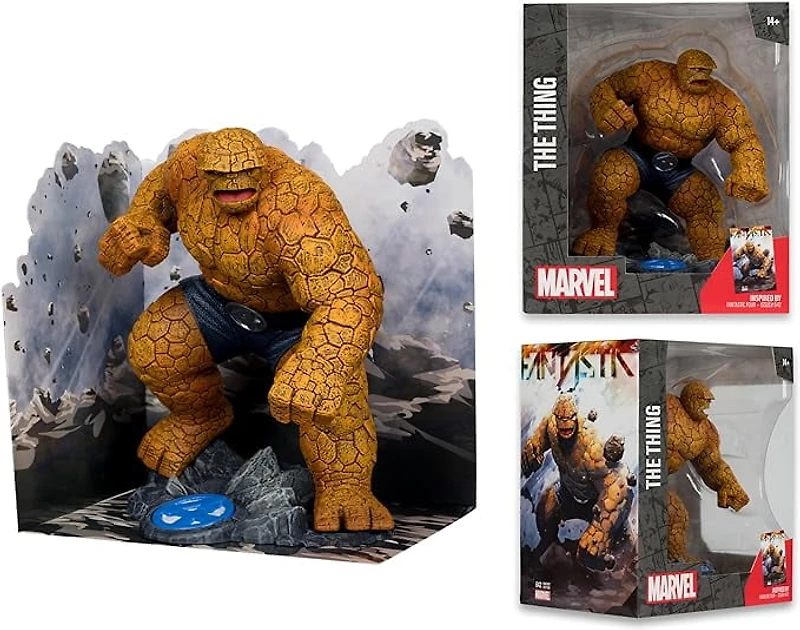 Marvel The Thing 1:10 Scale Collectible avec Scène Fantastic Four #642