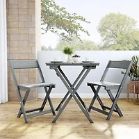 Holden Grey Three-Piece Square Table Set
