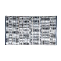 Tapis tissé à plat en coton à chevrons Fabstyles pour salon, couloir, patio