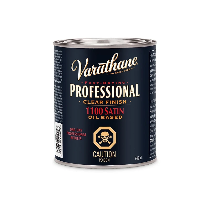 Teinture professionel pour bois Varathane à la base d'huile en satiné 946 ml