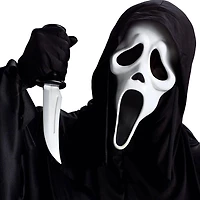 Adult  Ghost Face Plastic Mask Halloween Costume Accessory