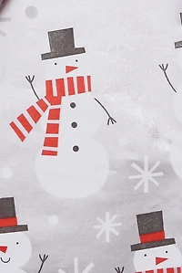 Papier d'emballage de Noël argenté et rouge Holiday Time, 30 pieds carrés 30IN FL SNMN WRAP - FRENCH