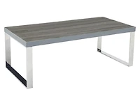 Topline Home Furnishings Table basse en acier inoxydable