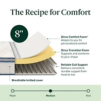 Zinus 8 inch Spring Sensation Hybrid Mattress