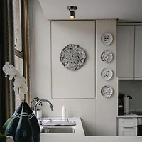 Plafonnier projecteur à une tête Pratt, noir mat