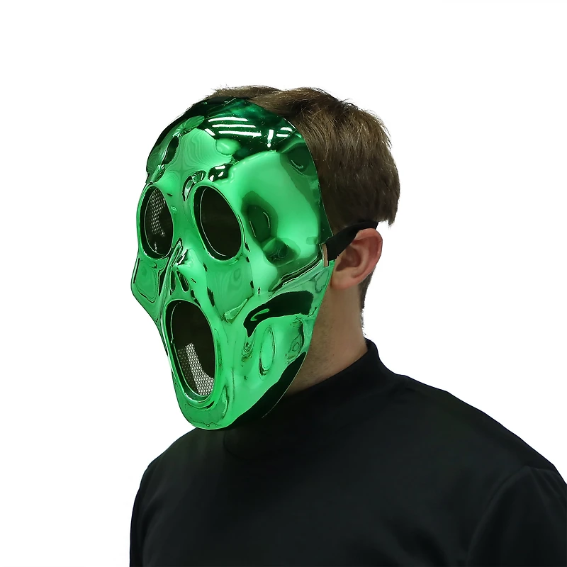 Green Loud Ghost Mask for Adults, Plastic, Unisex, Halloween Costume Accessory for Adults, by Way to Celebrate