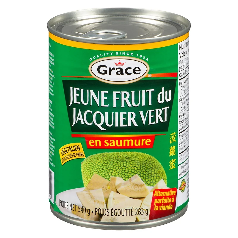Grace Jeune Jacquier en saumure, 540 g can Grace Jeune Jacquier en saumure, 12 pack de 540 g Canettes