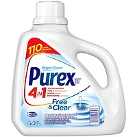 Purex 4 in 1 Liquid Laundry Concentrated Detergent, Free & Clear, 4.43 Litres, 110 Loads, 4.43 Litres, 110 Loads