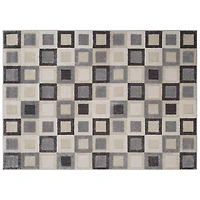 hometrends Earth Tones Geometric Synthetic Area Rug, 5'3" x 7', durable