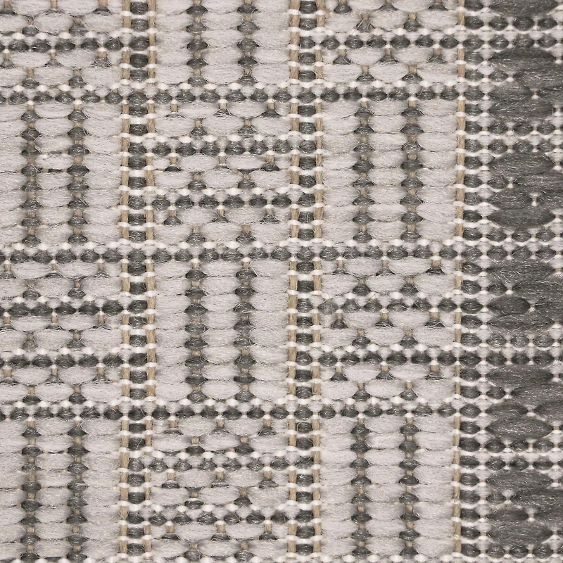 Tapis tissé plat de 2 pi x 5 pi, Fresco Tonal Weave gris