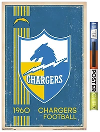 NFL Los Angeles Chargers - Retro Logo 17 Wall Poster, 22.375" x 34"