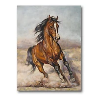 Designart Peinture d'un cheval dans la course Art mural sur toile