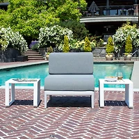 Chaise modulaire sans accoudoirs Leaf de la Collection Plus de Patioflare, gris