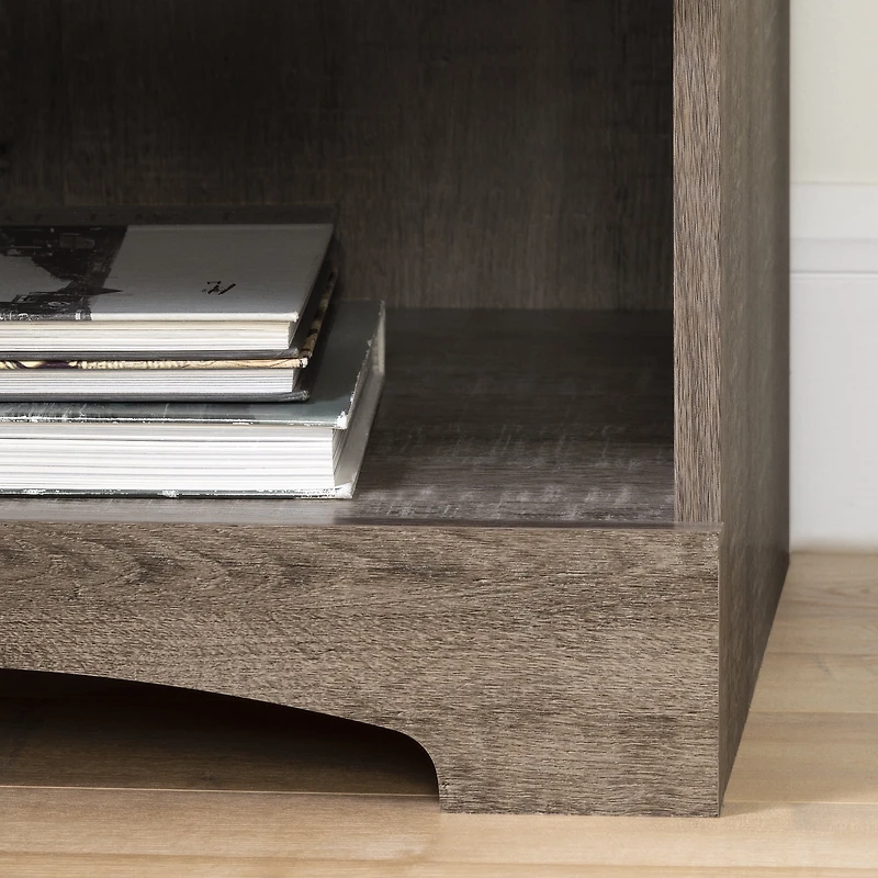 South Shore Step One 1-Drawer Nightstand - End Table with Storage for Adult, in Weathered Oak