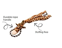 SPOT Skinneeez Extreme Jungle Giraffe Stuffing Free Plush Tug Dog Toy