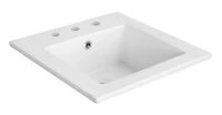 American Imaginations AI-32980 16,5 pouces WX 16,5 pouces Dessus en céramique D en couleur blanche pour 3H8-in. Robinet