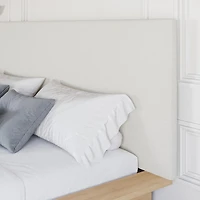 Lit plateforme Queen Size Jane avec tête de lit rembourrée