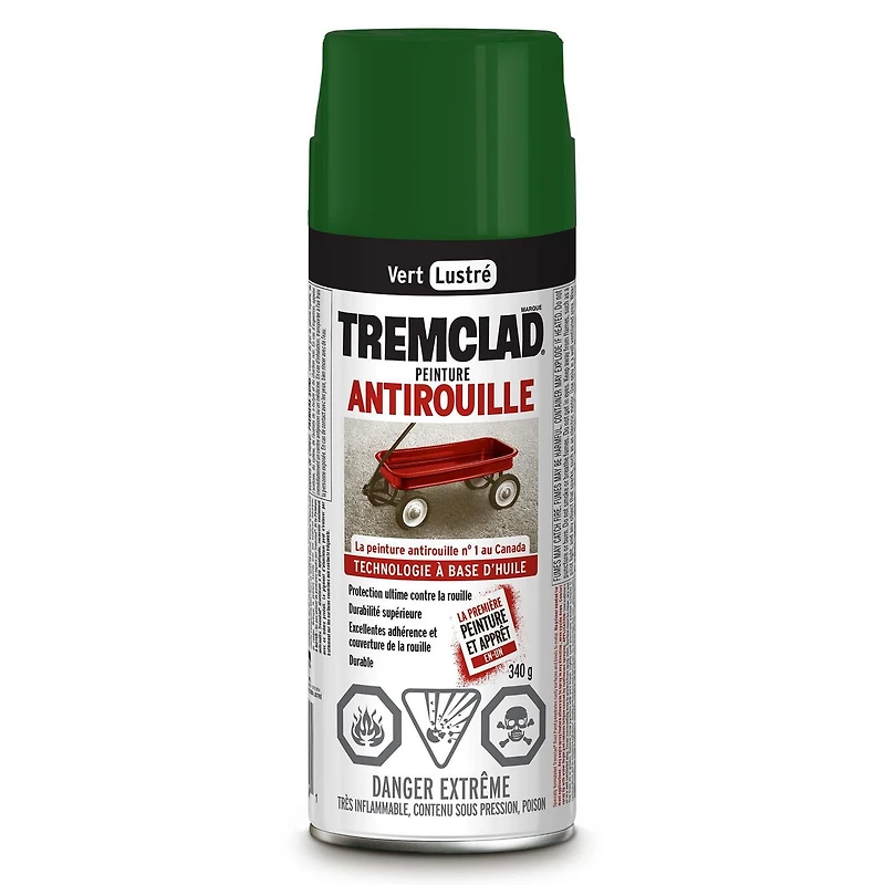 Tremclad Gloss Green Alkyd Rust Spray Paint, 340 g