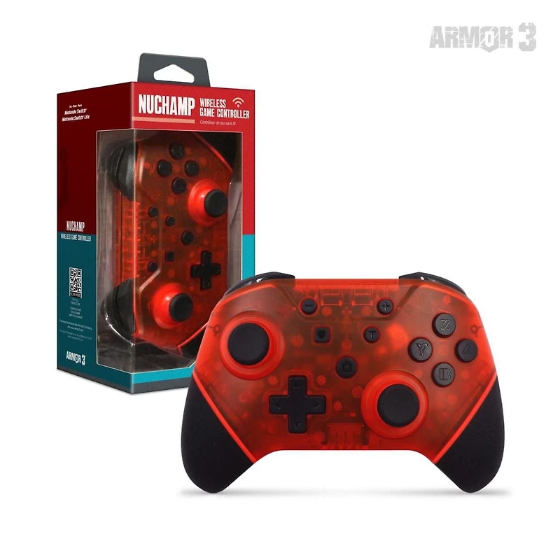 Manette de jeu sans fil Hyperkin Armor3 NuChamp pour Nintendo Switch®/Nintendo Switch® (Ruby Red)