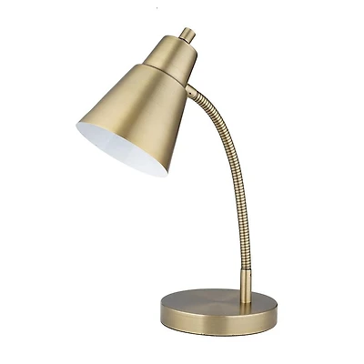 Lampe de bureau industrielle-moderne, laiton antique, Mainstays