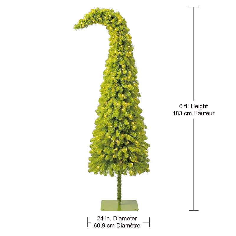 Holiday Time Lawndale 6' Pre-Lit Regular Full Spruce Christmas Tree - Green