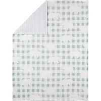 Safdie & Co. Jeté Fausse Fourrure Carreaux Aqua Ours