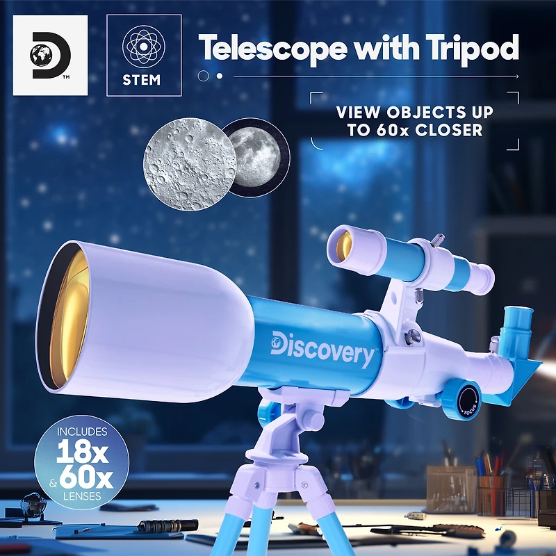 Discovery – Télescope avec trépied DISCOVERY MINDBLWN TÉLESCOPE DISC