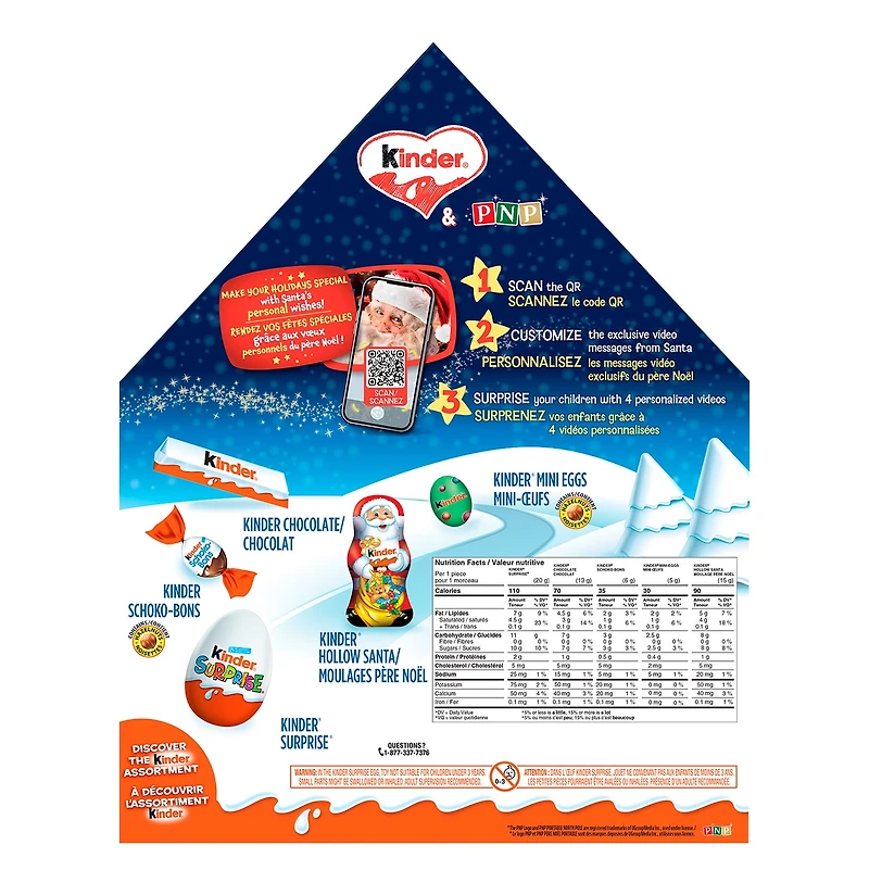 KINDER 2025 Calendrier de l'Avent, 24 Chocolats Assortis, Édition Classique, 182g 182G