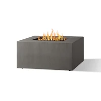 Real Flame Foyer Extérieur Carré au Gaz Naturel de 40 po  Estes en Carbone par Jensen Co.