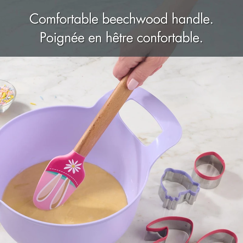 Spatule Way to Celebrate en Silicone de 12”, Oreilles de lapin, Rose