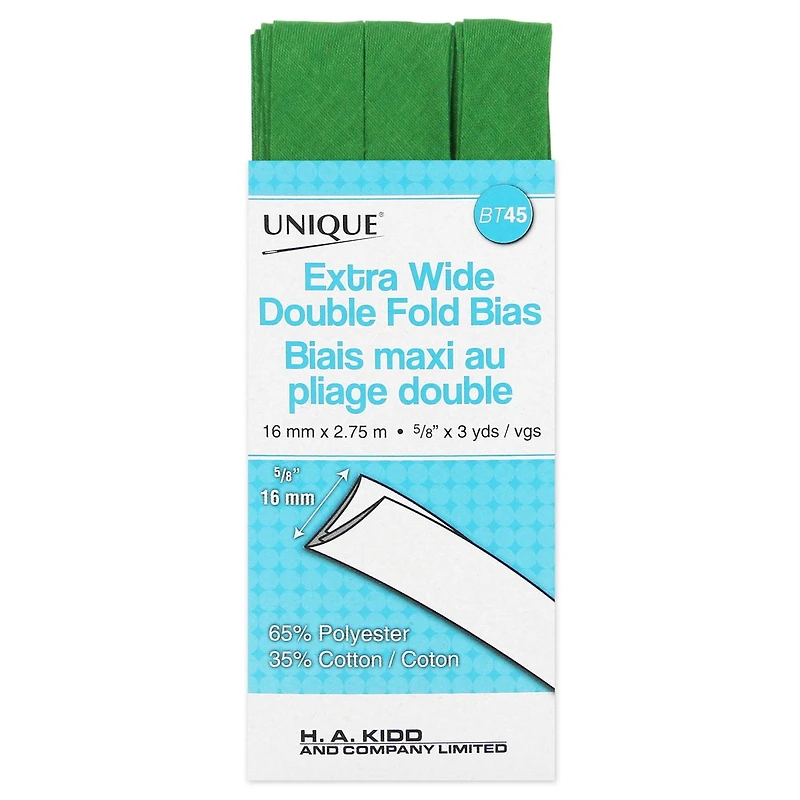 Biais au pliage double très large Unique 15 mm x 2,75 m