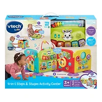 VTech Baby 4-in-1 Steps & Stages Activity Center With Movable Panels - Walmart Exclusive - English Version, 3+ Months, 3+ Months