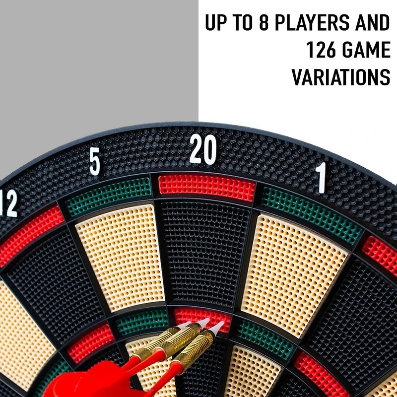 Harrows Electro 3 Soft‑Tip Electronic Dartboard – Indoor Game, Auto‑Scoring, 26 Games/185 Variations, 6 Soft‑Tip Darts, Up to 8 Players.