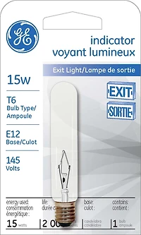Lampe d’électroménager T6 GE 15 W – paquet de 1