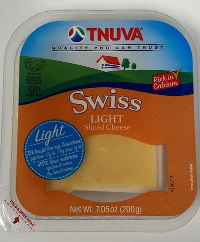 Fromage tranché lite suisse Tnuva Fromage tranché suisse