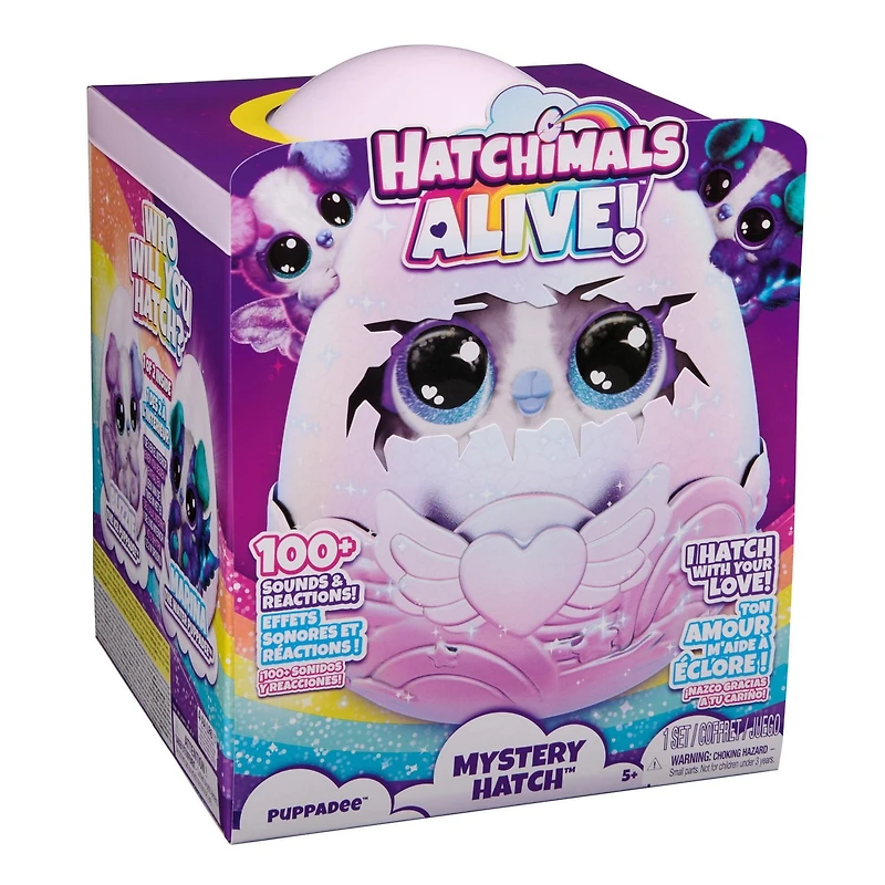 Hatchimals Alive, Mystery Hatch Puppadee, Surprise Interactive Toy & Egg with Mist, Lights & Sounds (Styles May Vary), Kids Toys for Girls & Boys, Hatch Puppadee