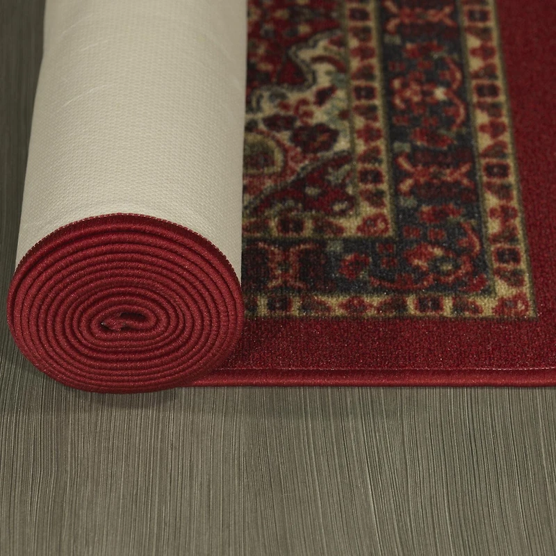 Tapis à motif persan à sous-couche en caoutchouc de la collection Ottohome